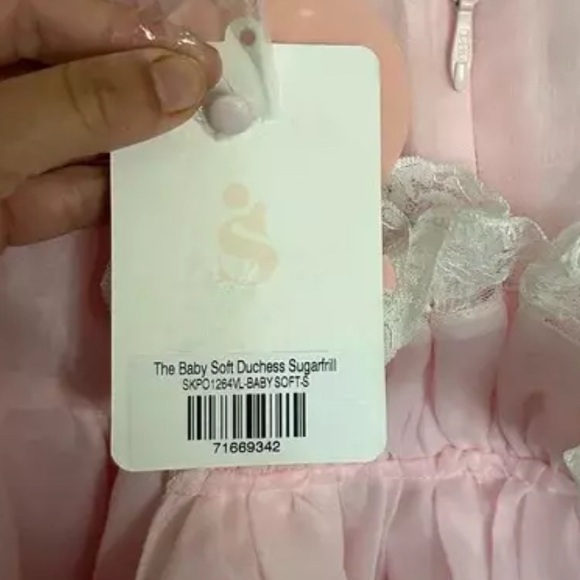 NWT Selkie Duchess Sugarfrill Dress in Baby Soft Pink size Small - Picture 10 of 10